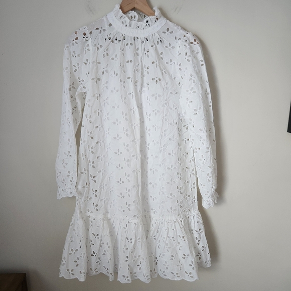 J. Crew White Eyelet Mini Dress - Picture 3 of 15